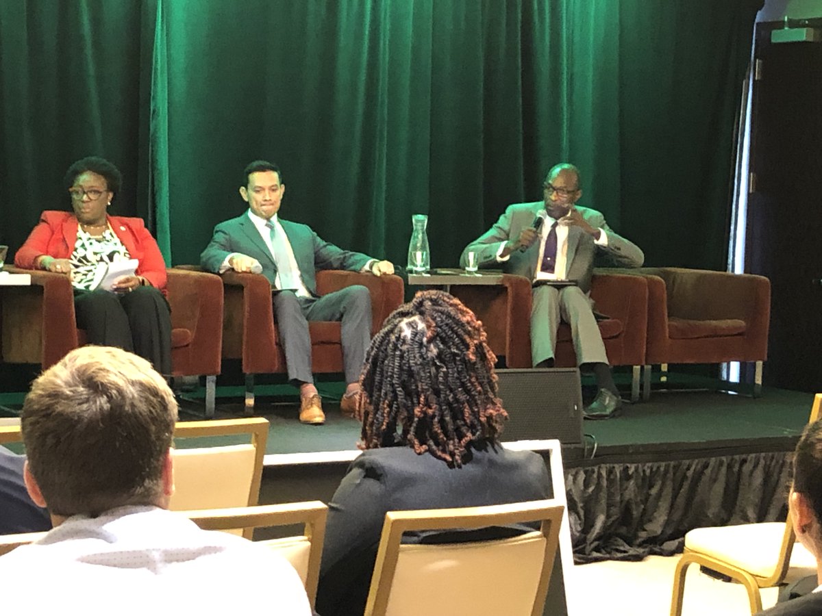 CDB’s Sustainable Energy Unit Coordinator, Joseph Williams, moderated a spirited and informative panel session on the Evolution in Energy Market Regulation. #CREFenergy #CREF2023