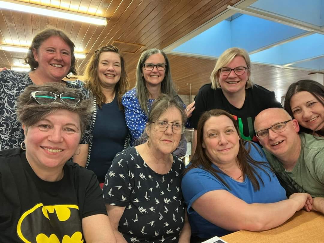 Who are these faces?? They are the faces of a fun group of friends who attended the @WrexCarnival annual #MurderMystery Wednesday night at #WrexhamLibrary. We didn't guess the 'murderer' but we did have a blast! Till next time...