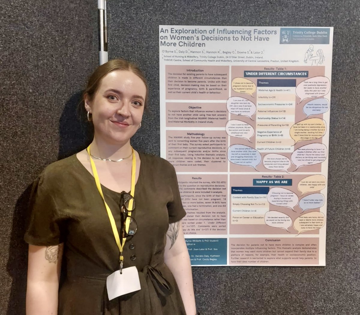 Sofia (@sofobyrne) on Twitter photo Very happy to have presented a research poster @NormalBirthConf this week. It outlines a thematic analysis of free-text comments made by women in the <a href="/mammi_tcd/">The MAMMI study</a> five-year follow-up survey. Very happy to have presented a research poster @NormalBirthConf this week. It outlines a thematic analysis of free-text comments made by women in the <a href="/mammi_tcd/">The MAMMI study</a> five-year follow-up survey.