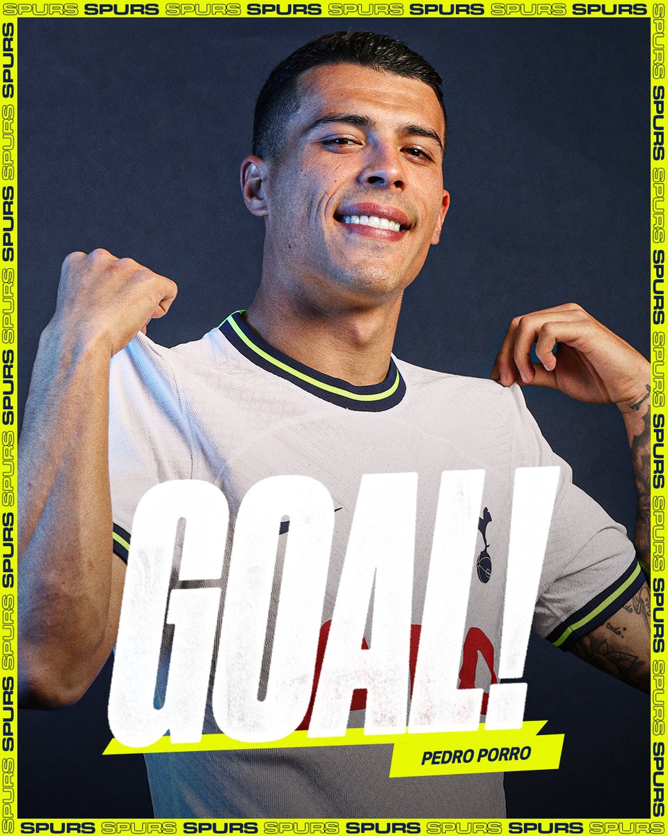 SpursOfficial's tweet photo. PEDRO PORRO PULLS ONE BACK! https://t.co/fisLk6YZyf