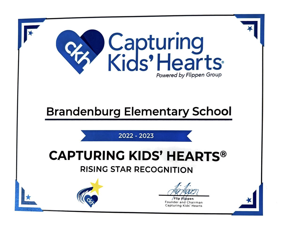 Congratulations to our Brandenburg Staff for being recognized as a Capturing Kids Hearts❤️(CKH) Rising Star ⭐️ Campus!  🥳🎈🎉👏🏽🏫  <a href="/IrvingISD/">Irving ISD</a> <a href="/PFE_IISD/">Parent Education & Community Engagement Irving ISD</a> #PowerOfUs
