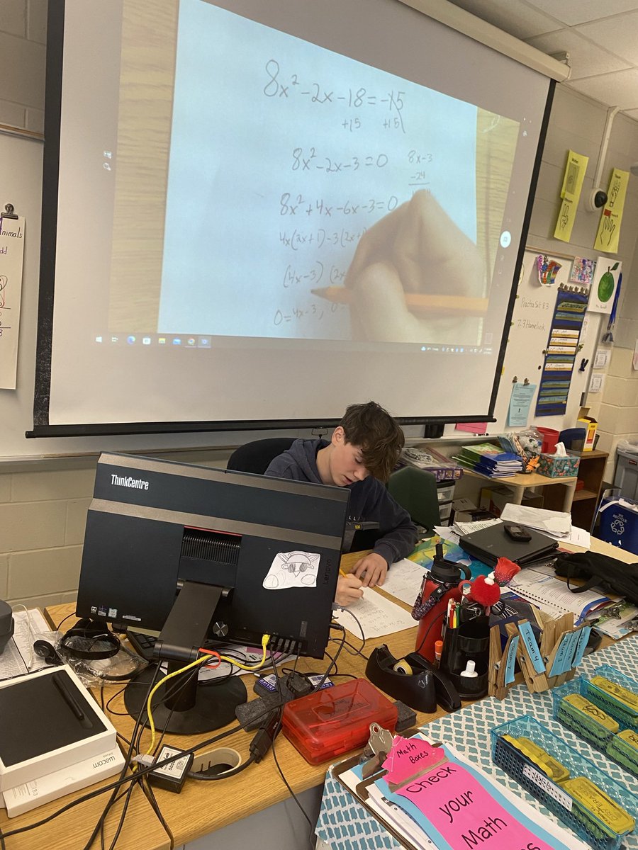 Esbarrett2000's tweet photo. Had a fantastic day at Bring your Child to Work Day today! Michael played math games and showed our 5th grade math students what is ahead for them in Algebra. Thanks @AmerigoSchool for the special treat too! #TogetherWeCan https://t.co/cEqxMfn0cR