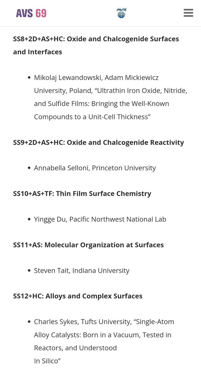 Surface Science Division (SSD)_AVS tweet media