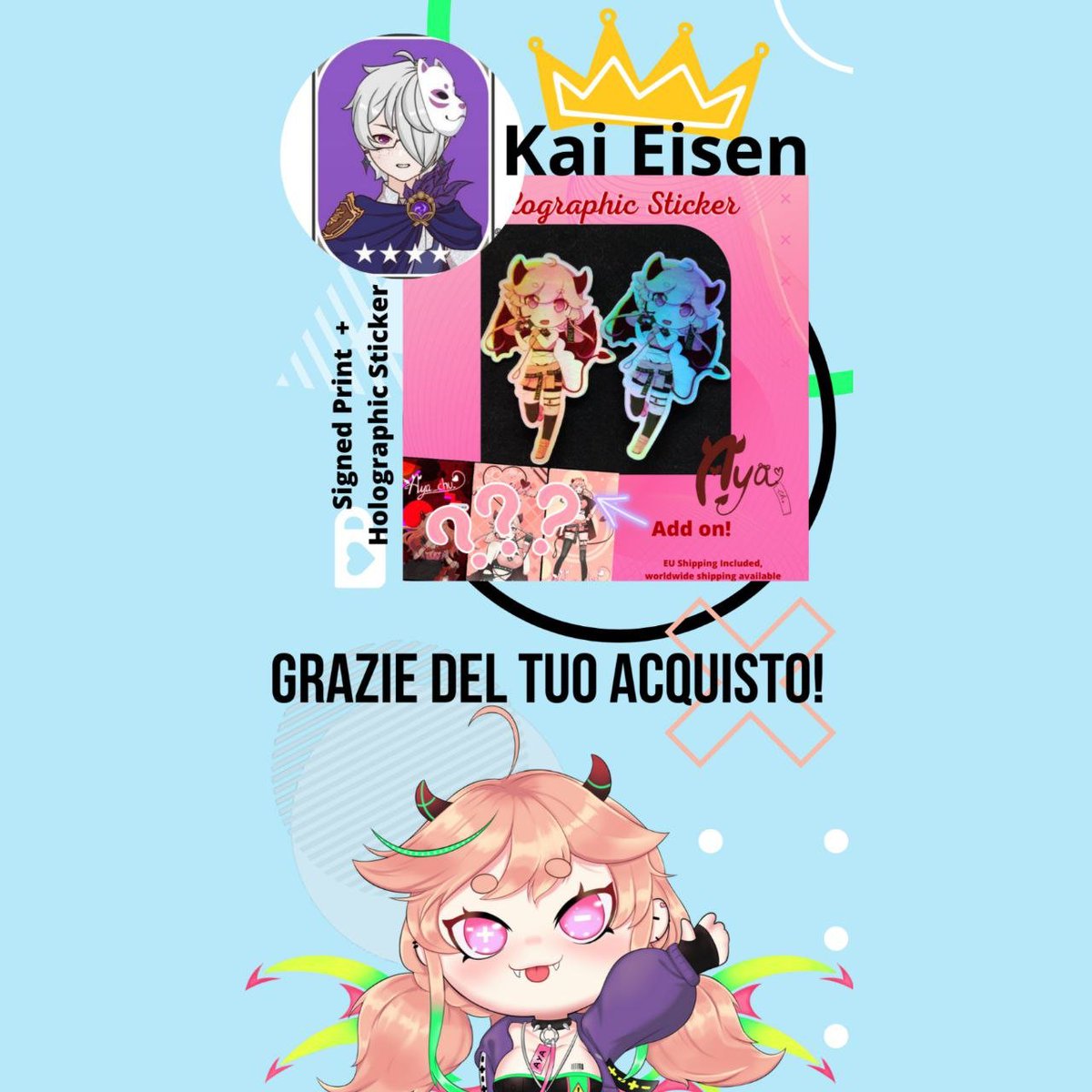 devilayacchi's tweet photo. โ๏ธ Grazie @eisenkai_vt โค๏ธ
Sto ancora frignando e piagnucolando! โค๏ธLa tua Waifu e' felicissima e non vede l'ora di firmare la tua print! ๐ฅฐ Grazie mille del tuo supporto! ๐
๐https://t.co/71ld8DPKyf
#vtuber #picchart #merch #vtuberita #VtubersEN #devilayacchi #kofishop https://t.co/B8zBzYWiMU
