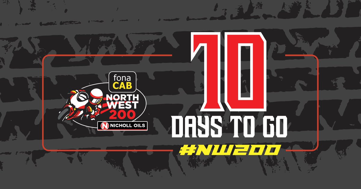 northwest200's tweet photo. 10 days to go!!!  😱 

@fonacabbelfast @NichollOils 
#NW200 #Northwest200 #causewaycoast #causewaycoastandglens #irishroadracing #roadracing #betweenthehedges
#tourismireland
#northernireland
#trianglecircuit #massstart https://t.co/GP9bMbT1n4
