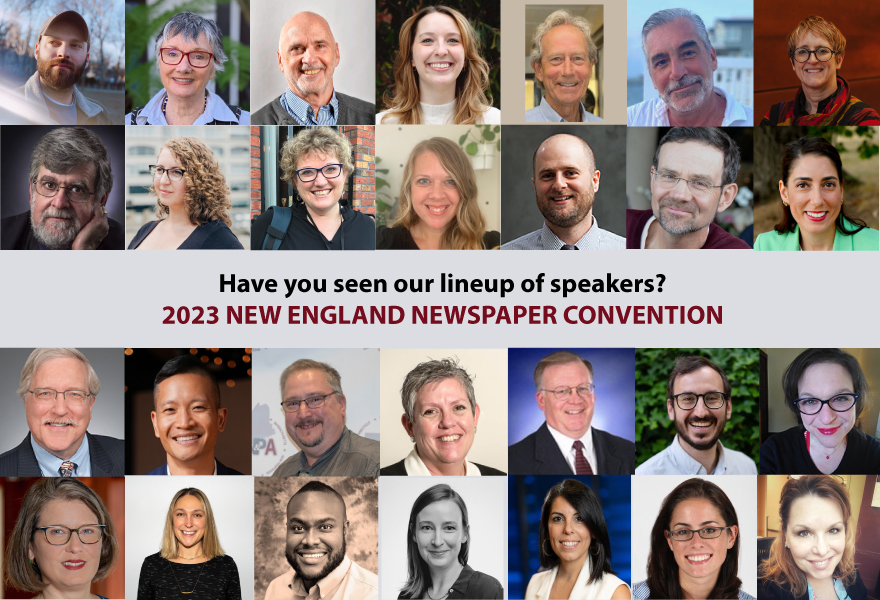 NENPA's tweet photo. Meet the 2023 New England Newspaper Convention speakers and check out the program with the newest sessions that have been added. Virtual sessions happen on May 1-4, and in-person sessions and other events on May 5-6. Register for all events by April 28! https://t.co/sJLCLt74Ug https://t.co/RwhWYA9PY6