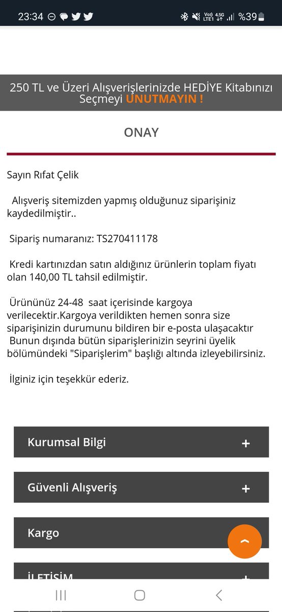 rifatcelik's tweet photo. @SerdarCihatAlan Siparişi verdim. Bu iş eğitimsiz olmuyor. Emeklerine sağlık. inşallah faydasını görürüz. https://t.co/ncKyfIWVPm