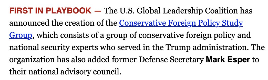 USGLC's tweet photo. 📢 Today we announced our new Conservative Foreign Policy Study Group of >60 former Administration officials who believe in America’s global leadership &amp; regularly meet w/ conservative leaders to address how these programs advance our security &amp; economic interests here at home. https://t.co/vRaaQxZ9AA