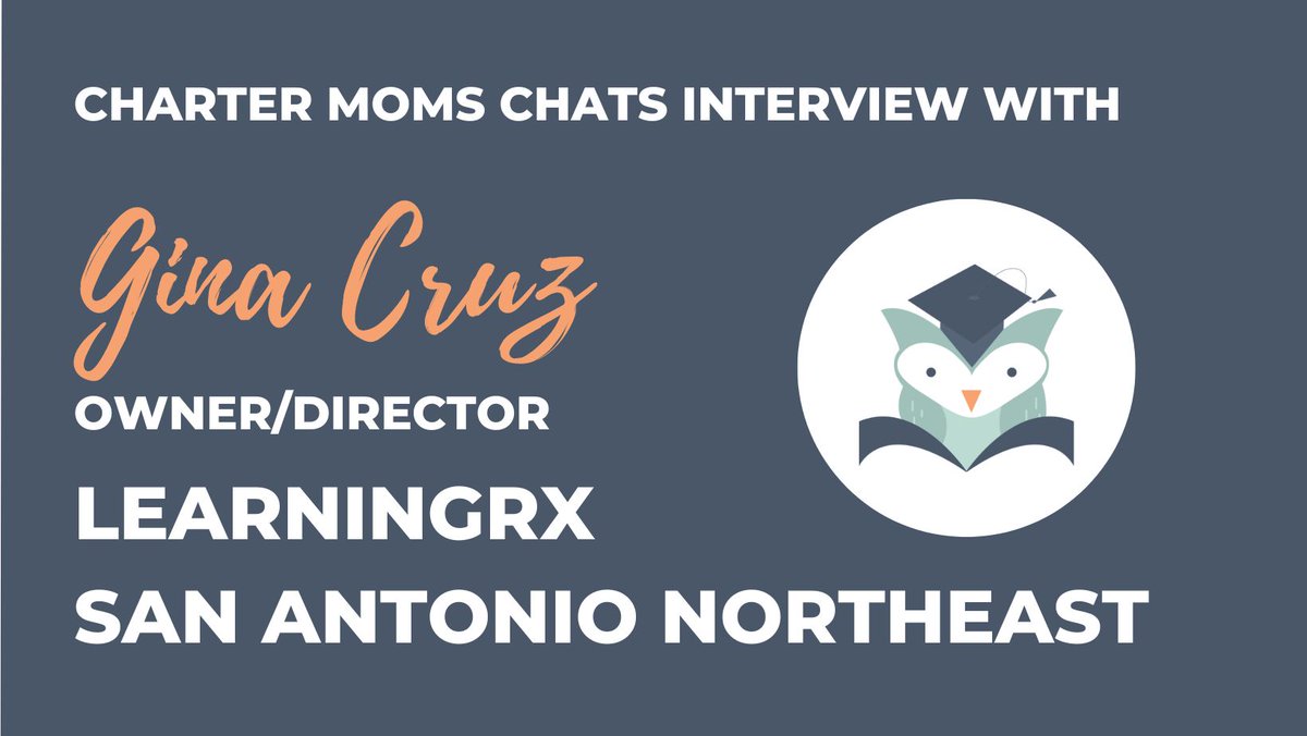 discoverschools's tweet image. Coming soon! Charter Moms Chats interview about cognitive skills and brain training with Gina Cruz, Owner/Director of LearningRx San Antonio Northeast. Watch live May 2 at 1 PM CDT: youtube.com/live/dTd_83-0Y… #chartermomschats #learningrx #cognitiveskills #braintraining @LearningRx