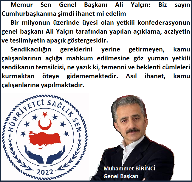 % 30 maaş zammını yeterli bulanlar, sorumluluktan kaçamaz, helallik isteyemez
#MemurGAMdeğilZAMistiyor
