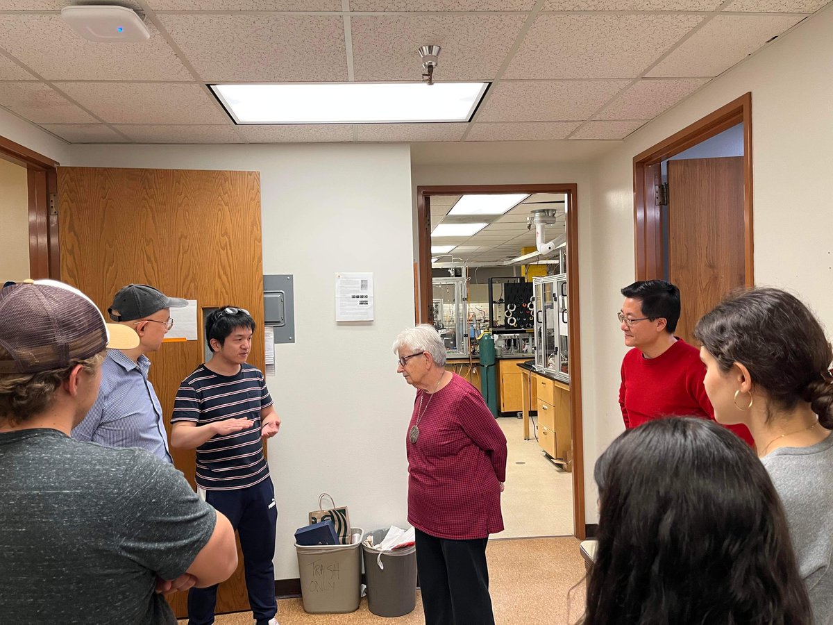 Today, we were honored to meet Dr. Navrotsky from Arizona State University. Her contributions and accomplishments in the field of thermodynamics are an inspiration to us all. Thank you for the visit and generosity to WSU!