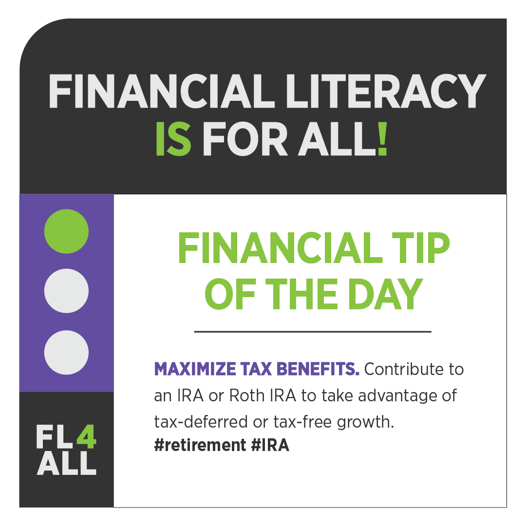 FL4_ALL's tweet photo. Pay no taxes on the interest of your IRA and gain tax deductions through your contributions to your account. You can't beat these key benefits. #retirement #IRA #FL4ALL https://t.co/oeM3UTY22P