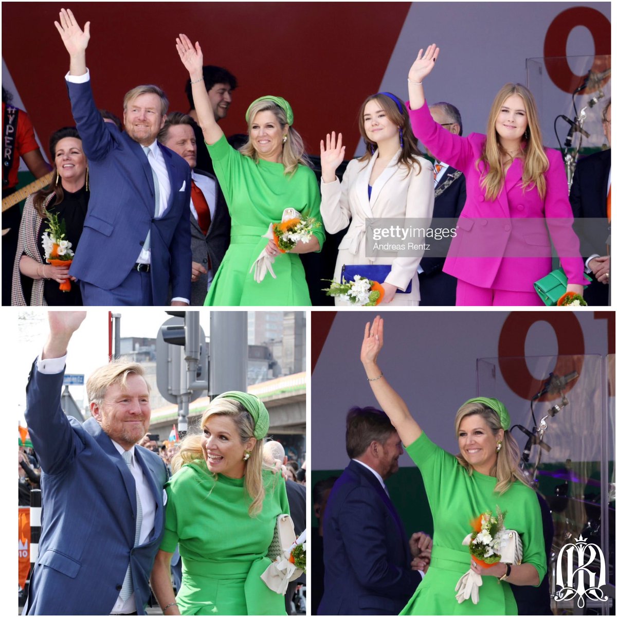 The Family was out today looking vibrant for Kingsday in Rotterdam. 🇳🇱🌷#oranje #Koningsdag2023 #HuisOranjeNassau #TheNetherlands