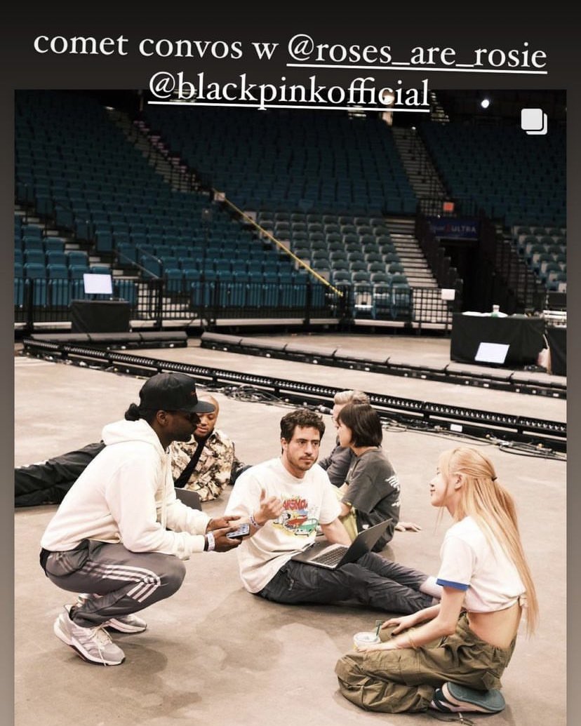 chaedatestrr's tweet photo. ROSÉ with Ian Simon, CEO and Co-Founder of Strangeloop Studios, discussing the Coachella Comet Stage for Gone Interlude https://t.co/84ovGyHeAC