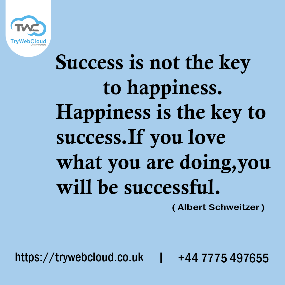 techwebcloud's tweet image. Success is not the key to happiness. Happiness is the key to success. If you love what you are doing, you will be successful. (Albert Schweitzer)
#CodeMotivation #DeveloperQuotes #CodeQuotes #CodingInspiration #TechQuotes #CodingWisdom #ProgrammerQuotes #CodingLife #GeekQuotes