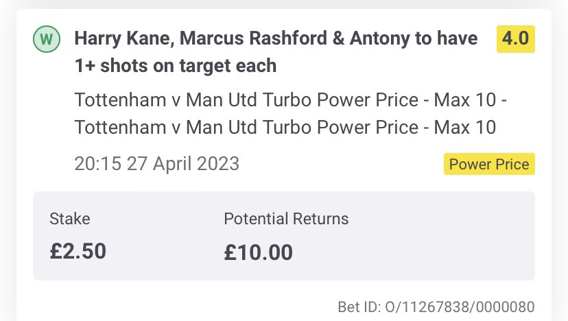 Harry05429207's tweet photo. @AndyRobsonTips Glad I hopped on this kid https://t.co/xN1n9znqbQ