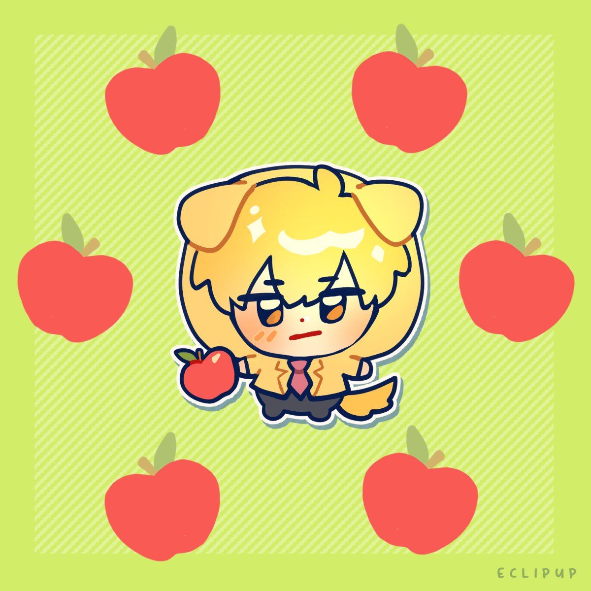 eclipup's tweet image. apple puppy #dod #dmj