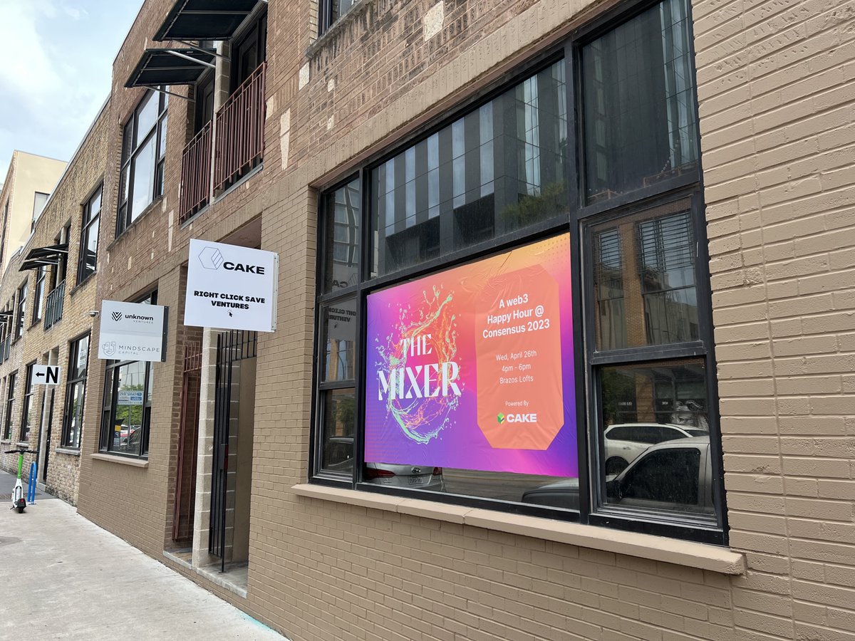 CakeApp_xyz's tweet image. Last night during #Consensus2023 we hosted our first event at our new Cake App HQ and web3 hub in downtown Austin!

Thanks to everyone who came out to connect and enjoy some good times. We're so excited to be building alongside you - the future is bright ✨

At @consensus2023