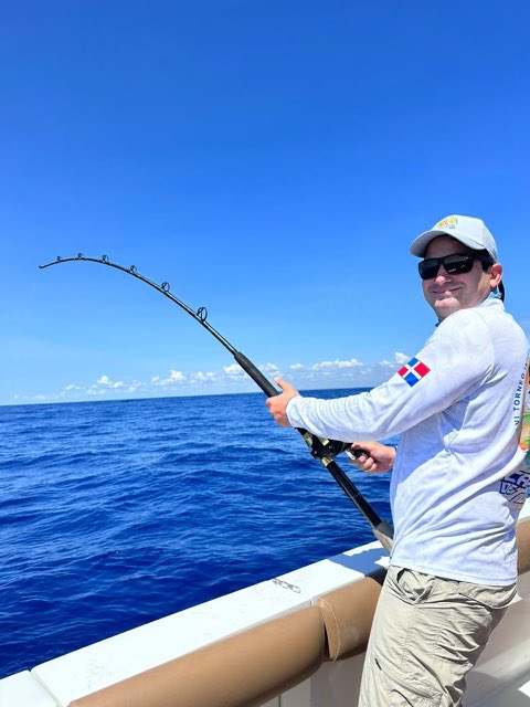 TheSFC_official's tweet photo. Horacio Read, SFC’s newly announced Executive Director of  the SFC Caribbean Division fighting 1 of his 2 white marlin releases for the day! @ClubNauticoSD https://t.co/gjDYtWOVqi