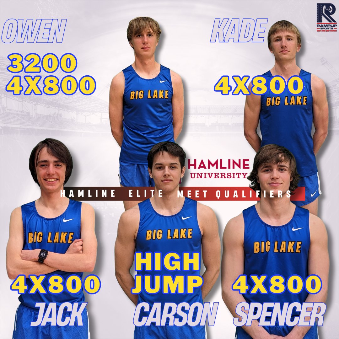 HornetTandF's tweet photo. Congratulations to the 4x800 Relay Team, Owen Layton in the 3200, &amp; Carson Kunz in the High Jump in qualifying for the the Hamline Elite Meet!! https://t.co/9wJXZtwtWE