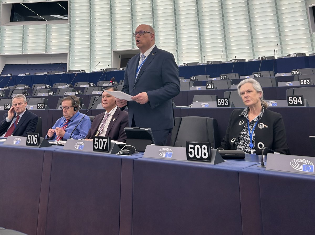 ParlDiplomacy's tweet photo. #CAEU's @sbergeron participated in a #PACEspring2023 debate on the situation of Ukrainian civilians and condemned the illegal deportation of people, including children, and their unlawful transfer from occupied areas of Ukraine to the Russian Federation https://t.co/1zV9DckCJz