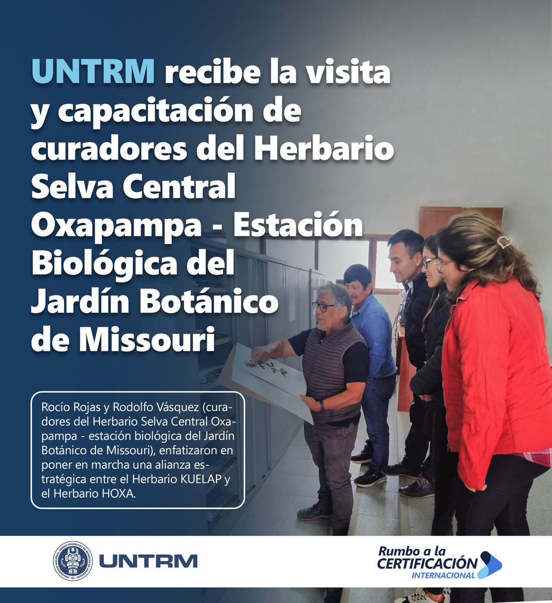 cesindes1's tweet photo. ✅Personal del @HerbarioKuelap de la @untrm  recibe capacitación de curadores del @HerbarioSelva Central Oxapampa - estación biológica del Jardín Botánico de Missouri 👏🤓

Para mayor info: https://t.co/j1ah1cyM45 https://t.co/bNaHhCXdtl