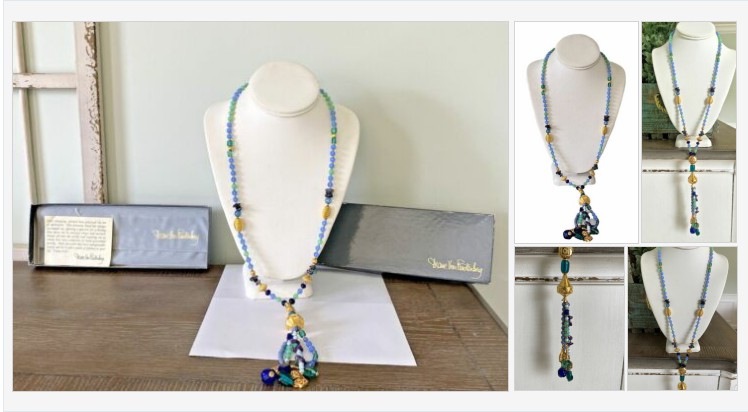 Vintage Signed Diane Von Furstenberg Epiphany Blue Glass Tassel Necklace | eBay #costumejewelry #vintagejewelry #vintagecostumejewelry #jewelry #estatejewelry #signedjewelry #dvf #dianevonfurstenberg 
ebay.com/itm/1154352556…
(Tweeted via PromotePictures.com)