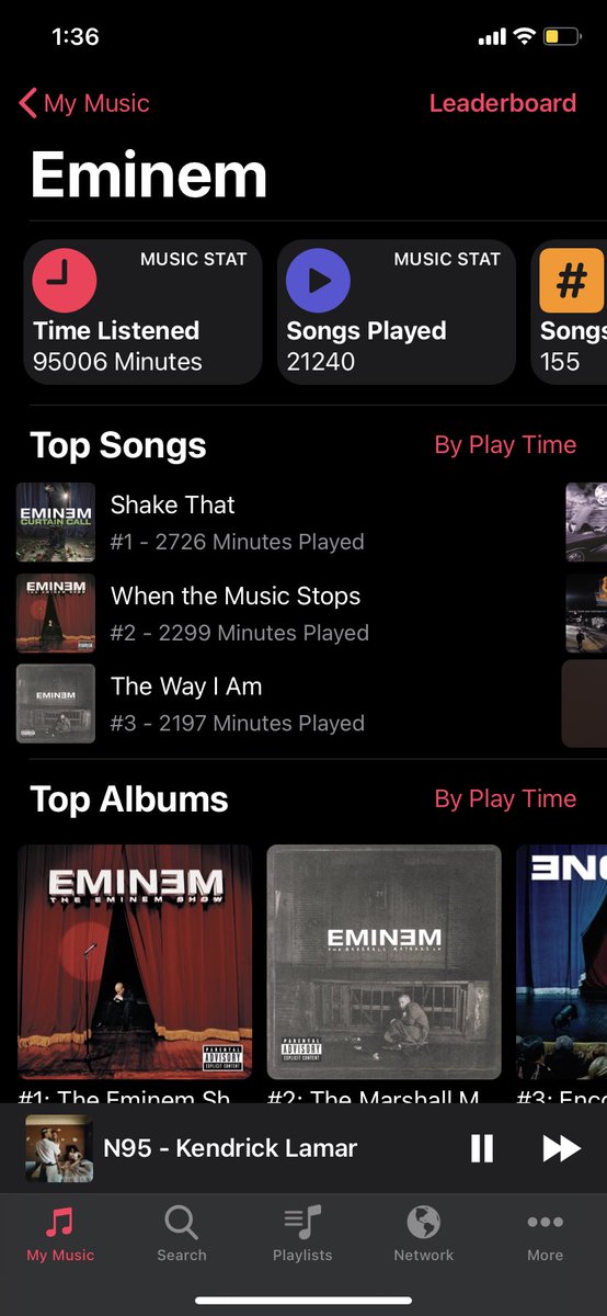 5k more mins and that’s 100k… i don’t listen to him as much as i used to but i realize that’s crazy