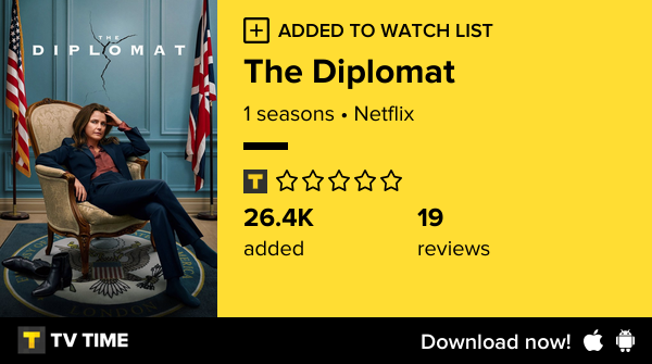 Sandberg_Max's tweet photo. I've just started following The Diplomat https://t.co/xTTTWQu3TQ #tvtime https://t.co/j3tvcaDtHu