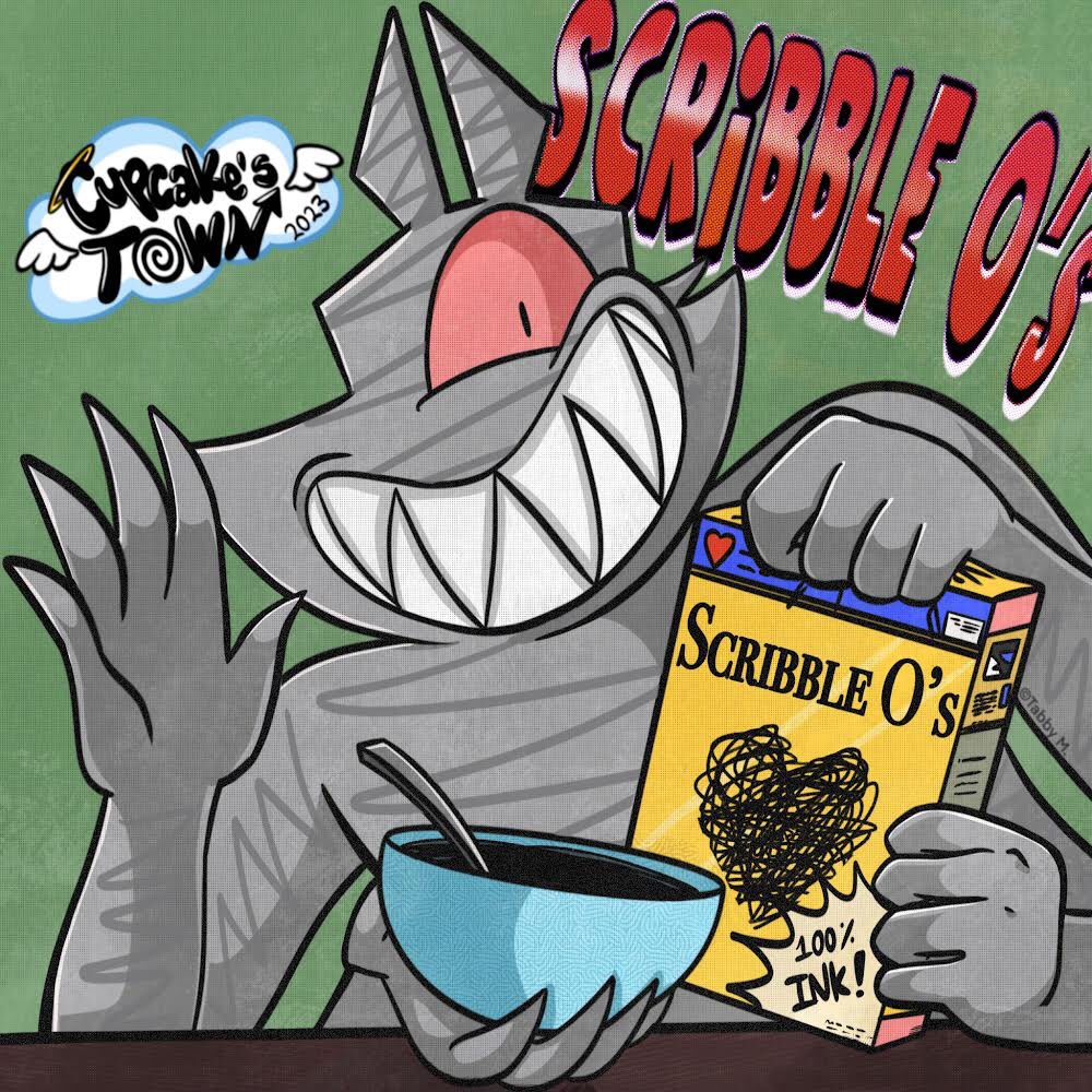 It’s Scribble from Cupcake’s Town with a brand new CEREAL! WOW!!🥣✨