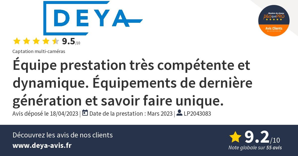 [⭐ Avis client certifié ⭐]
🙏Toute l’équipe #Deya vous remercie pour votre avis et votre confiance !
Notre objectif : vous fournir des services de qualité, et notre savoir-faire unique
🌐Découvrez tous nos avis : plus-que-pro.fr/adherents/serv…

#Deya #avisclient #service #AV #certifié