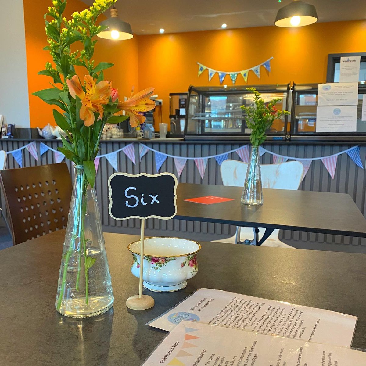 NLCWH_'s tweet photo. It’s TOMORROW! 🥳🍰

The bunting is up, the cakes are baked and the tea cups are waiting for you. Café Refresh is here 9:30am-12pm on Friday 28th April. ☕️🫖

All welcome! Donations are completely optional but gratefully received. https://t.co/sUOlc5sJns