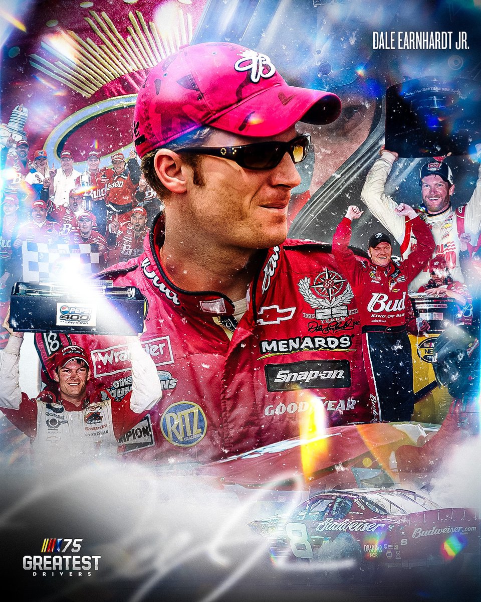 NASCAR's tweet photo. Junior Nation, rise up! #NASCAR75 https://t.co/lOKLraLv8u
