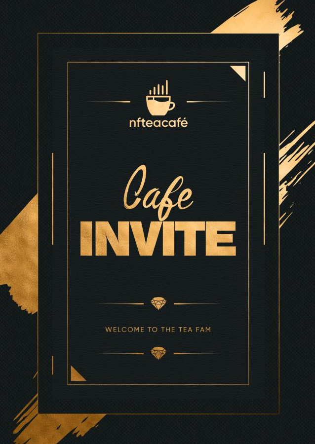This is my official @NFTeaCafe_ invitation!

I love being in the Tea Fam because I am able to help people make money and educate them on financial literacy, as it isn't taught in schools.

Follow The Café and turn 🔔on for opportunities to join us.