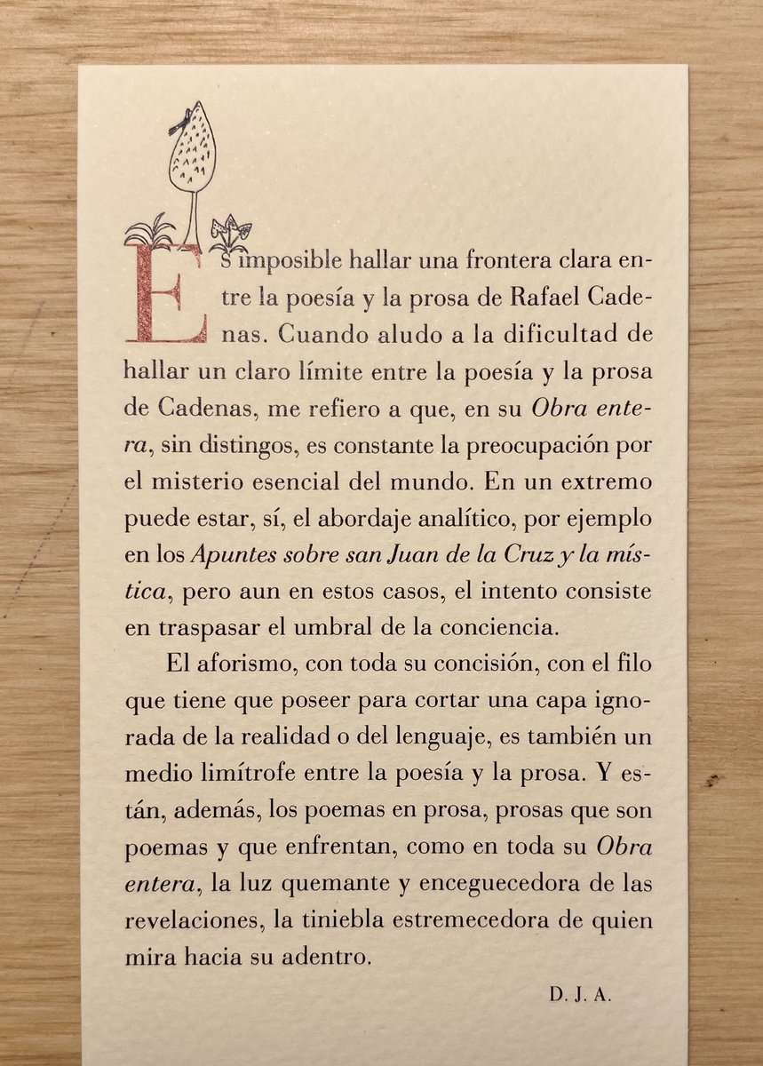 Obra entera. Poesía y prosa 1958-1995 📝
Rafael Cadenas 
Premio Cervantes 2022

#rafaelcadenas
#poesíavenezolana 
#poesíalatinoamericana 
#poesía
#literatura
#libros
#editorialpretextos