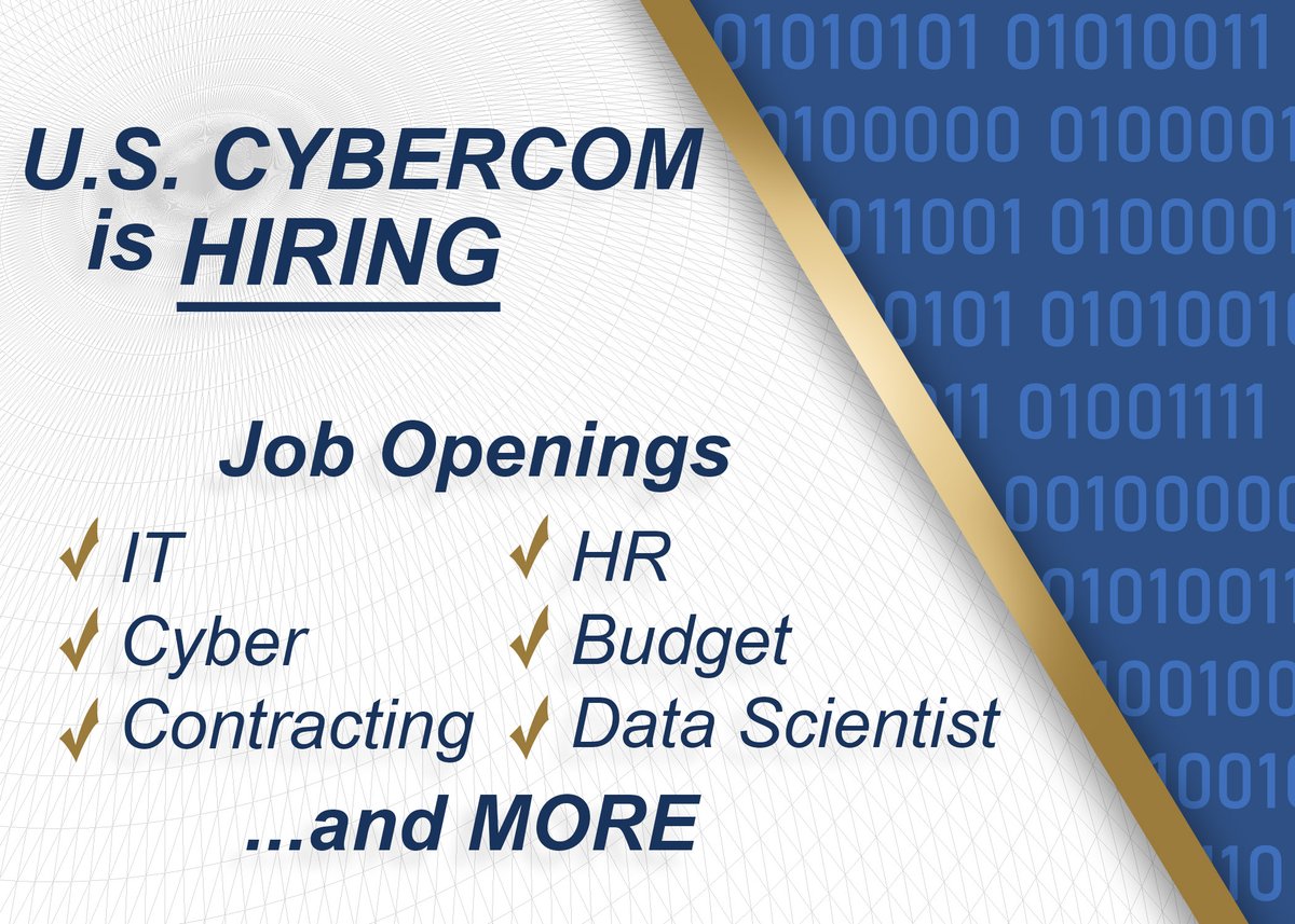 US_CYBERCOM's tweet image. Visit the CYBERCOM's pavilion at @AFCEA #TechNetCyber Conf., May 2-4, to talk with CYBERCOM and @ARCYBER recruiters & hiring managers!
To visit our pavilion you need registered to attend: lnkd.in/eAHhWdch
You can also meet virtually lnkd.in/e8hQVSSY