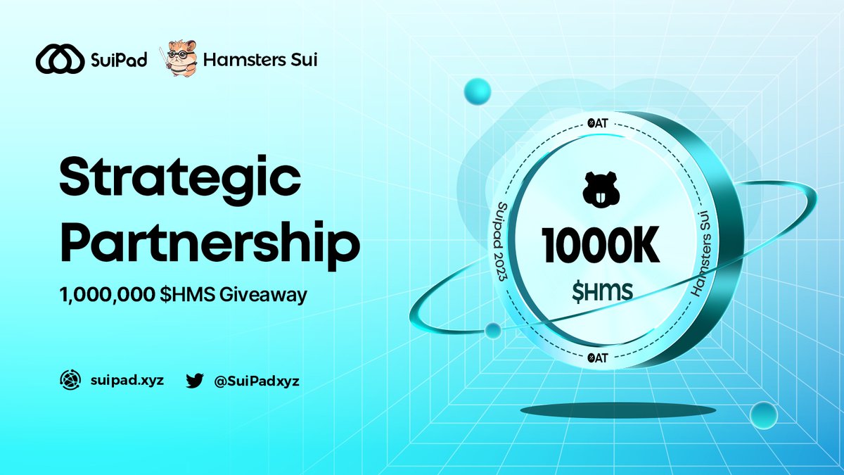 🐹Our Testnet Friend @HamstersSui is giving away 1,000,000 $HMS for our community! Fastest fingers first🤞 galxe.com/suipad/campaig… #SuiPad