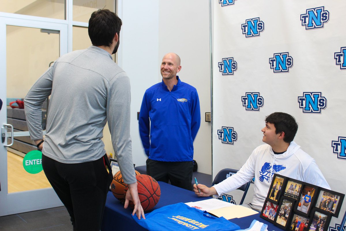 A big congratulations to senior Evan G. on signing to play basketball with John Brown University. 

Evan is the first athlete in TNS history to receive an athletic scholarship and to continue their sport at the college level. 

Way to go, Evan!