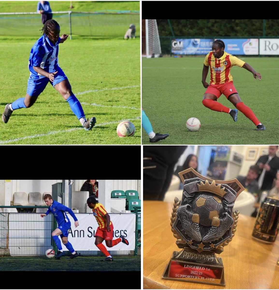 Would like to thank everyone <a href="/Lingfield_FC/">Lingfield FC ⚽️</a> this season . On a personal note, happy to play my first full season since my ACL ✅🤕, scoring 7 goals⚽️ the entire campaign while playing a new position- LB. 

Thanks to the supports for voting me supporters player of the season 🏆❤️