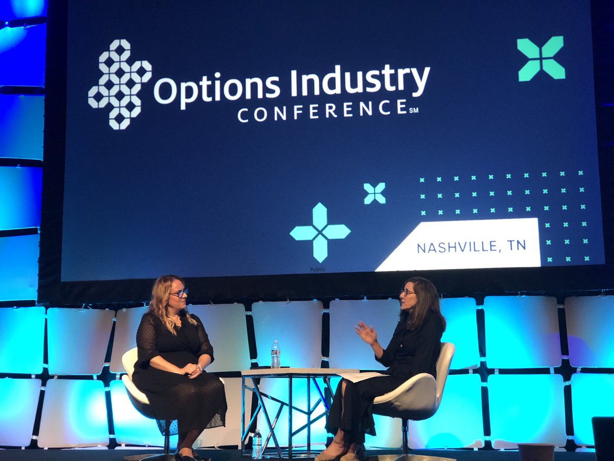 Good conversation w/ ⁦<a href="/cftcmersinger/"><a href="/CFTC/">CFTC</a>mersinger</a>⁩ &amp; ⁦<a href="/OptionsClearing/">OCC</a>⁩ Julie Bauer on the ⁦@CFTC⁩ cooperation &amp; engagement w/ other regulatory agencies. ⁦<a href="/OptionsConf/">Options Industry Conference</a>⁩