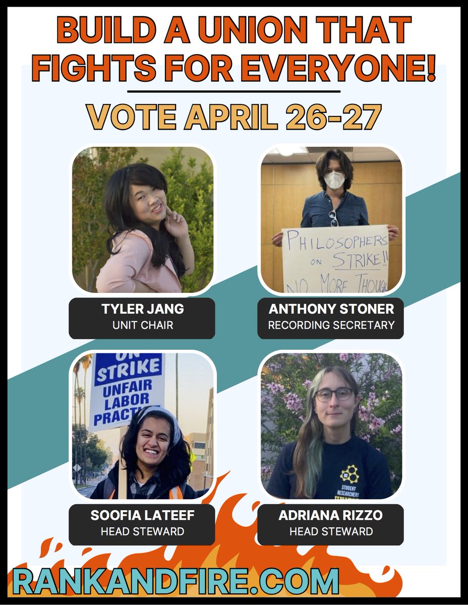 Make sure you get in your vote for the Rank and Fire Slate by 11:59 PM tonight! If you haven't received a ballot, you can request one here until 6 PM:
uc-uaw.jotform.com/231075089752965