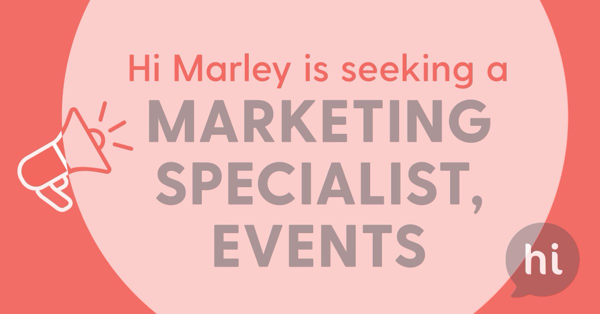 HiMarleyInc's tweet photo. We're looking for a detailed-oriented, creative marketer ready to deliver effective and lovable events experiences!

You’ll be part of small and driven #Marketing team full of opportunities to learn, grow and have fun.

View the job description and apply: https://t.co/KHj94CIdn6 https://t.co/wxYZ7bjmZS