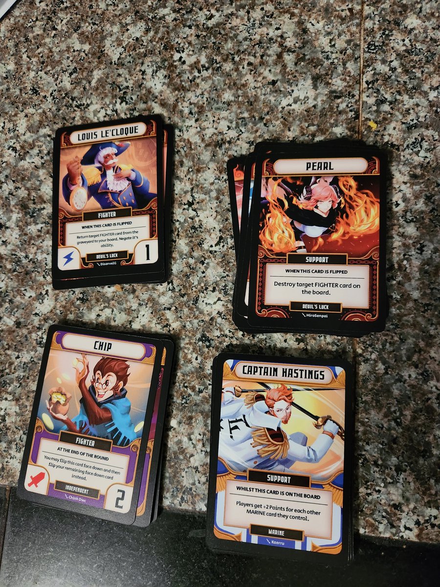 veilevemer's tweet photo. The devil's luck card game has safely arrived, and I'm so happy to see some of the characters included. #onepiecednd #devilsluck #opdnd https://t.co/wyHDjWy6hL
