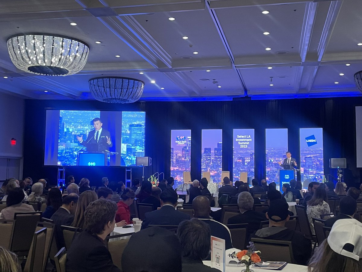 Excited to be in the room kicking off the Select #LA Investment Summit with opening remarks from <a href="/StephenCheungLA/">Stephen Cheung</a>  of <a href="/LAEDC/">LAEDC</a> <a href="/WTCLosAngeles/">WTC Los Angeles</a>!