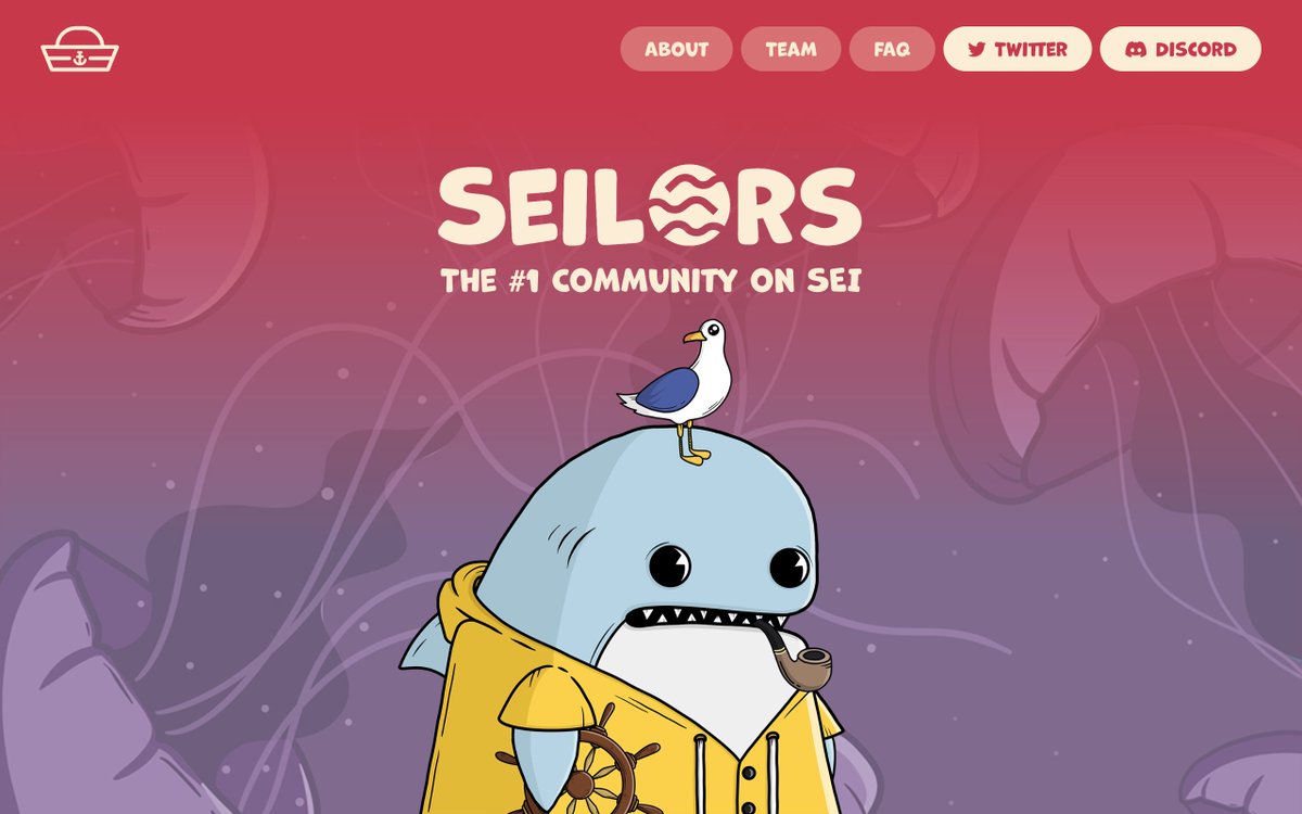 🚨 MASSIVE NEWS 🚨

The Seilors' voyage has begun. Website is LIVE🚢🦈  

Dive In: 👉 seilors.io 

WL'ing a boatload of Seilors who click the Ahoy Button 10 times. Don't let this opportunity seil away! ♥️