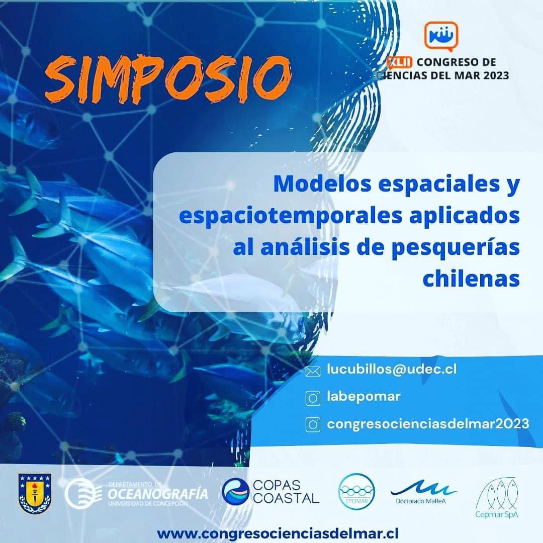 CongresoCsMar's tweet photo. SIMPOSIO - Modelos espaciales y espaciotemporales aplicados al análisis de pesquerías chilenas

Organizador: Dr. Luis Cubillos (@udeconcepcion)

Dónde: Universidad de Los Lagos, Campus Chinquihue, Puerto Montt.

Cuándo: Viernes 26, 11: 00 h.

@COPASCoastal 
@schcmar https://t.co/SRkbiS9dpO