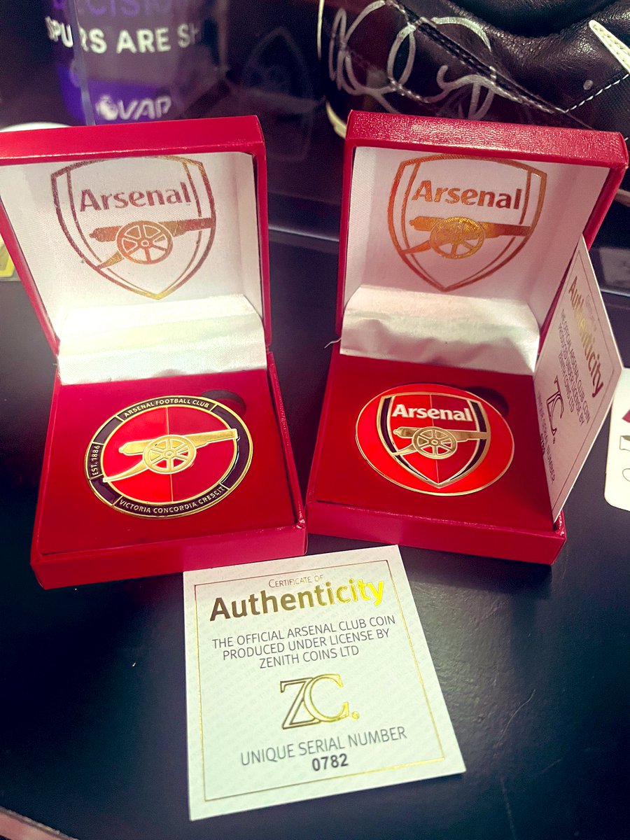 GoonerInDetroit's tweet photo. Thought I’d do another giveaway to get spirits back up after a rough few days! 

All you have to do is like &amp; retweet this tweet!

Special thank you to @zenithcoins for gifting me with these beautiful coins! https://t.co/07eFLaFxEs