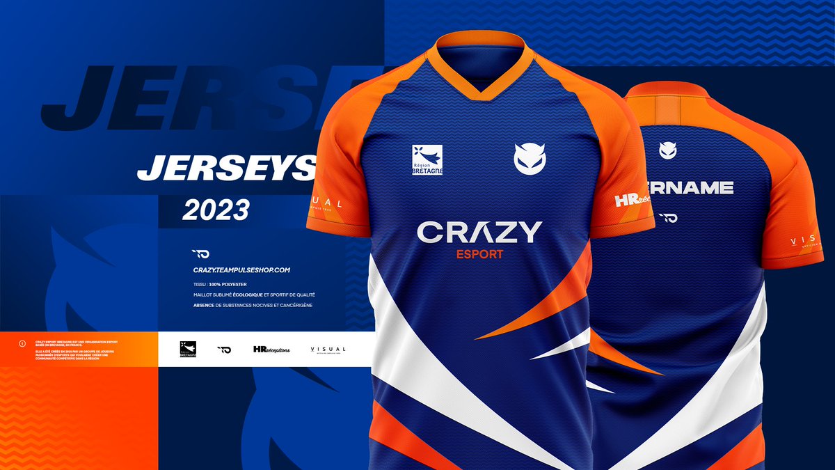 Après notre nouveau logo, nous sommes heureux de vous présenter notre nouveau maillot ! 🤩

Disponible dès à présent dans la boutique <a href="/TeamPulseApp/">TeamPulse</a>  ! 😉

➡️crazy.teampulseshop.com/catalogue/craz…

#Jerseys #WeAreCrazy