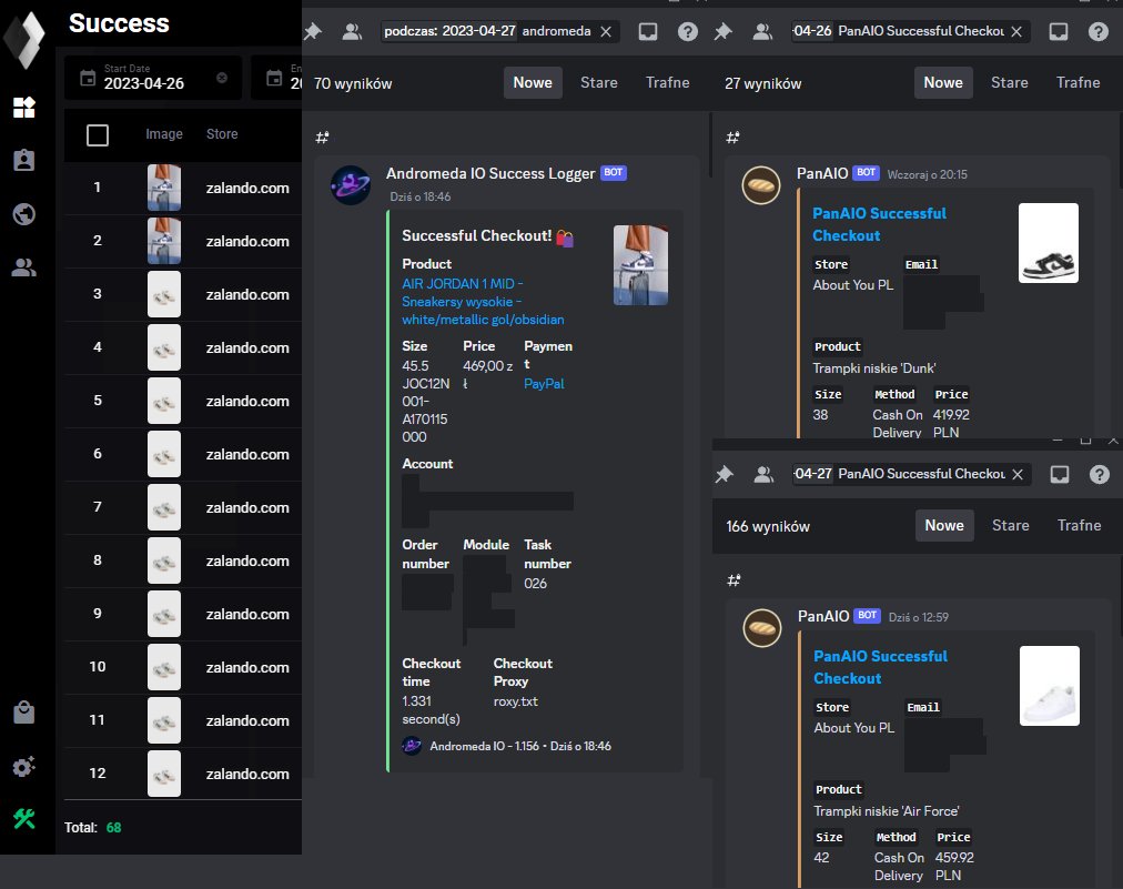 Some recent checkouts
Bot: <a href="/panaiobot/">PanAIO</a> &amp; <a href="/NATAIOBOT/">NATBOT</a> &amp; <a href="/Andromeda_IO/">Andromeda</a> 
CG: <a href="/JIGIONotify/">JIGIO NOTIFY</a>
Proxy: @Roxy_Proxys &amp; <a href="/Crazy_FNF/">Crazy Proxies</a> &amp; <a href="/Brickey_FNF/">Brickey Proxies</a>