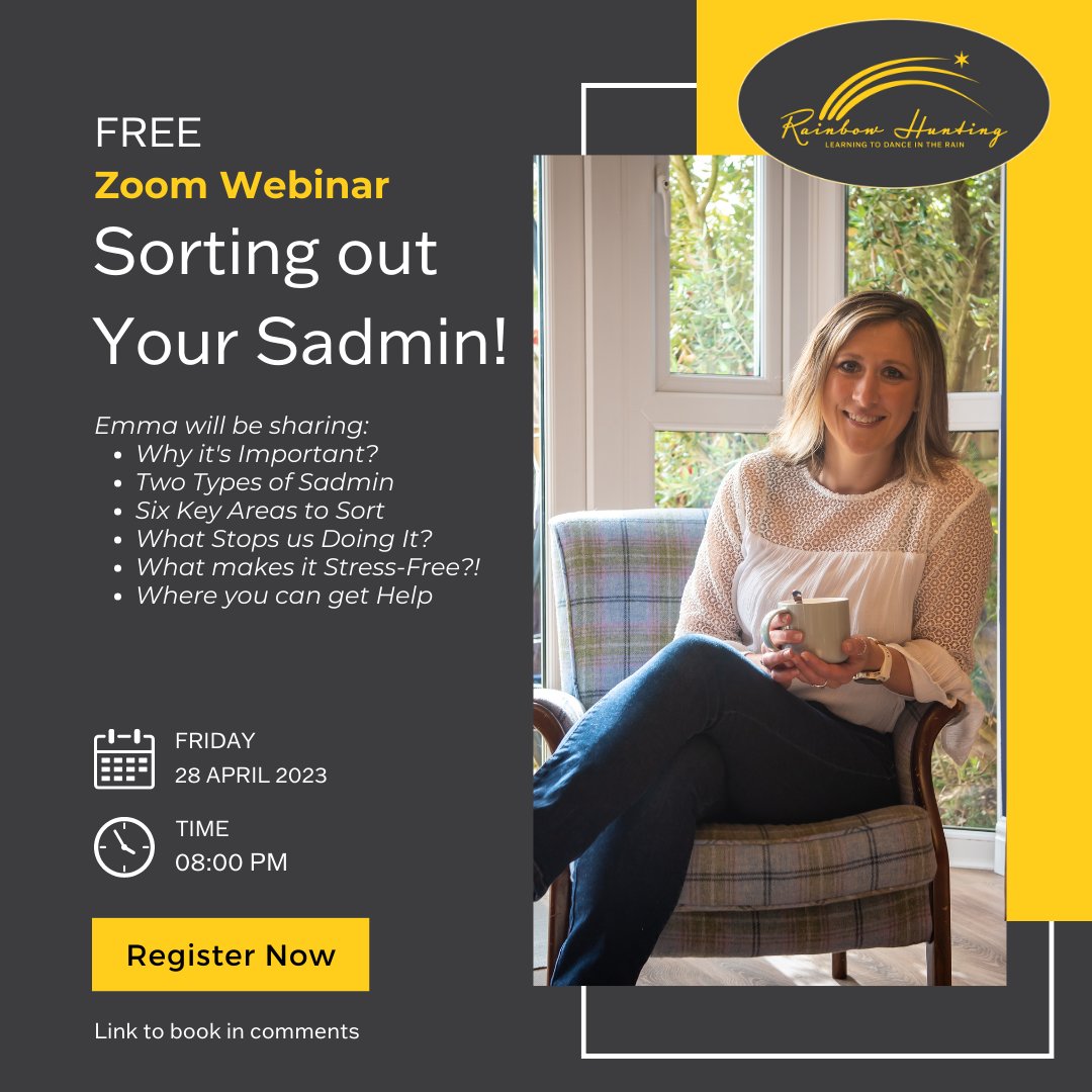 HuntingRainbow's tweet photo. It's going to be a great finish to the Will Challenge to explain the wider concept of "Sadmin".  

Book your space now and please share this link: 
https://t.co/v86wncs4oW

Huge thanks x 

#PlanAhead #ProtectYourKids #RainbowHunting https://t.co/l3mAxVqoYB